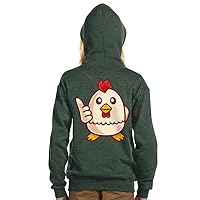 Chicken Print Kids' Full-Zip Hoodie - Cute Hooded Sweatshirt - Cartoon Kids' Hoodie