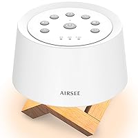 AIRSEE Sound Machine White Noise Machine with Baby Night Light Built-in 31 Soothing Sounds with Timer & Memory Features for Better Sleep, Portable Noise Machine for Baby, Adults