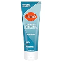 Lume Acidified Body Wash - 24 Hour Odor Control - Removes Odor Better than Soap - Moisturizing Formula - Formulated Without SLS or Parabens - OB/GYN Developed - 8.5 ounce (Unscented)