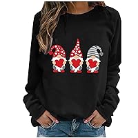 Crewneck Sweatshirts for Women Gifts for Couples Patterned Turtle Neck Coat Dressy Dating Womens Winter Tops
