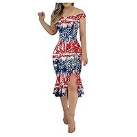 Summer Formal Dress Embroidery Boat Neck Cold Shoulder Sleeve Jumper Sundress Wrap Ruched Smocked Mini Dresses