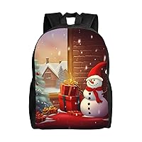 Merry Christmas Day Backpack For Women Men Travel Laptop Backpack Rucksack Casual Daypack Lightweight Travel Bag