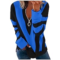 SNKSDGM Women's 1/4 Zip Up Pullover Long Sleeve Collar Sweatshirts Funny Cute Printed Activewear Running Jacket Casual Tops