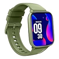 TECHMATE Smart Watch, Fitness Tracker, Heart Rate, Blood Pressure & Sp02 Monitors, Multi-Sport 8+ Modes, 1.8 Inch HD Screen, IP67 Waterproof, iOS & Android Apps (Green)