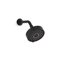 KOHLER Purist® 1.75 gpm multifunction showerhead with Katalyst® air-induction technology, 3 function spray, showerhead, K-22170-G-BL, Matte Black, Matte Black Showerhead