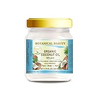 ORGANIC COCONUT OIL WILD GROWTH Pure EXTRA VIRGIN UNREFINED Natural Undiluted COLD PRESSED 7.75 Fl.oz 225 ml for Face, Skin, Hair, Lip, Nails by Botanical Beauty