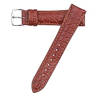Hadley Roma MS838 20mm Tan Matte Alligator Grain Genuine Leather Men Watch Band