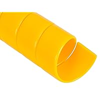 Caplugs SPSS Series – Plastic Safeplast Safe-Spirals, Spiral Wrap Hose & Cable Protector, Yellow HD-PE, 3.5
