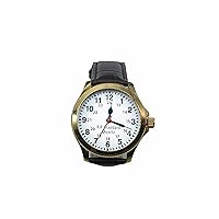 Pinnacle Awards Canada Railroad Approved Wrist Watch Plain Dial Face Gold Stainless Steel Case, Gold, Dress
