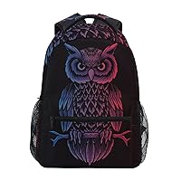ALAZA Retro Owl Bird Backpack for Women Men,Travel Trip Casual Daypack College Bookbag Laptop Bag Work Business Shoulder Bag Fit for 14 Inch Laptop