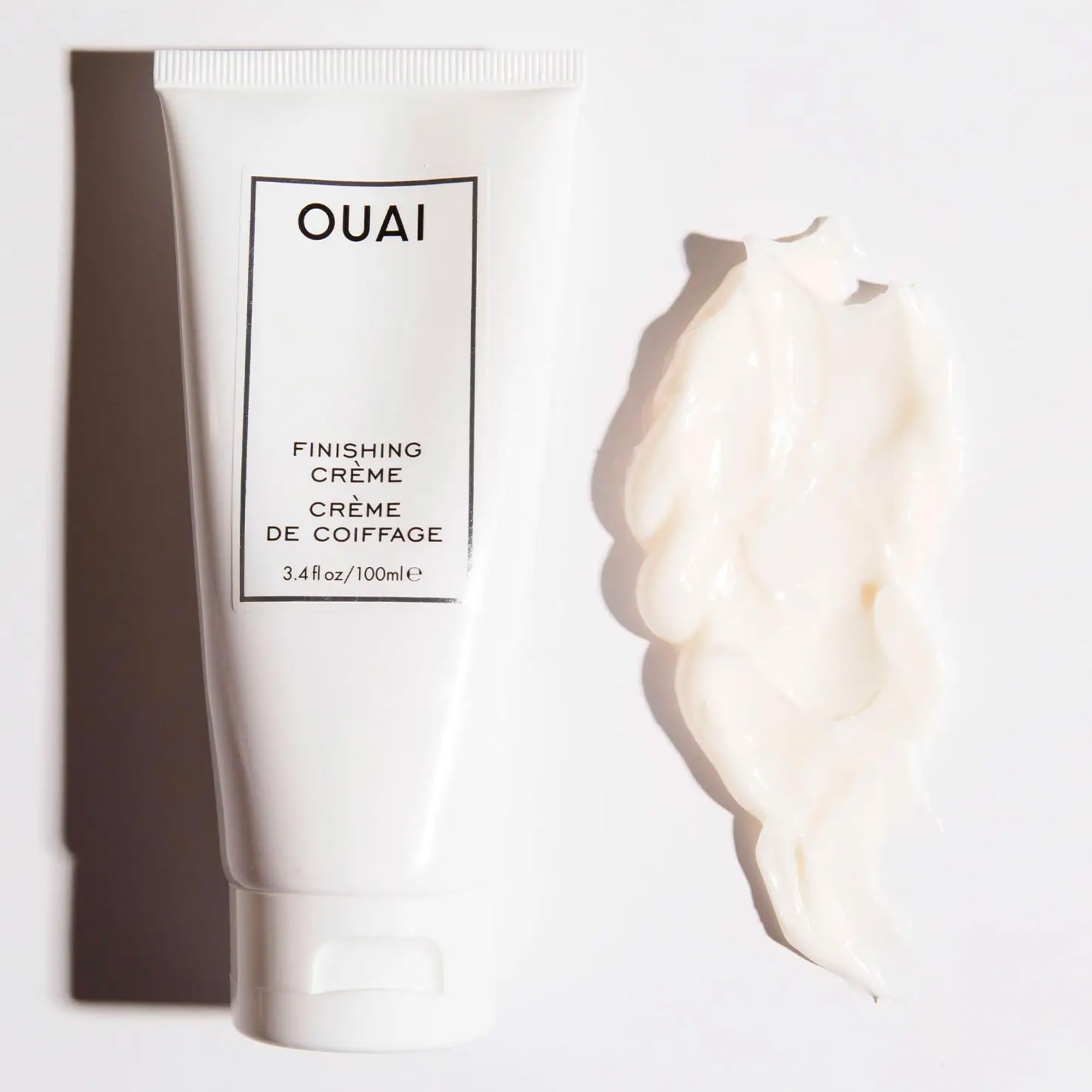 OUAI Finishing Creme - Lightweight Hydrating Cream - Protects from Heat Styling, Smooths Dry, Split Ends, Tames Frizz & Adds Shine and Body - Free of Parabens and Phthalates - 3.4 fl oz