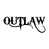 Outlaw Decal Sticker Black Vinyl 8.0 Inch BG 636BK