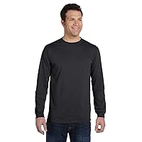 Men's 5.5 oz., 100% Organic Cotton Classic Long-Sleeve T-Shirt XL CHARCOAL