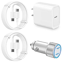 [Apple MFi Certified] iPhone 15 Fast Car Charger, GODMADES 72W Type-C Power Cigarette Lighter Charger+20W iPhone Charger Fast Charging+2*6FT USB-C to USB-C Cable for iPhone 15/15 Plus/15 Pro Max/iPad