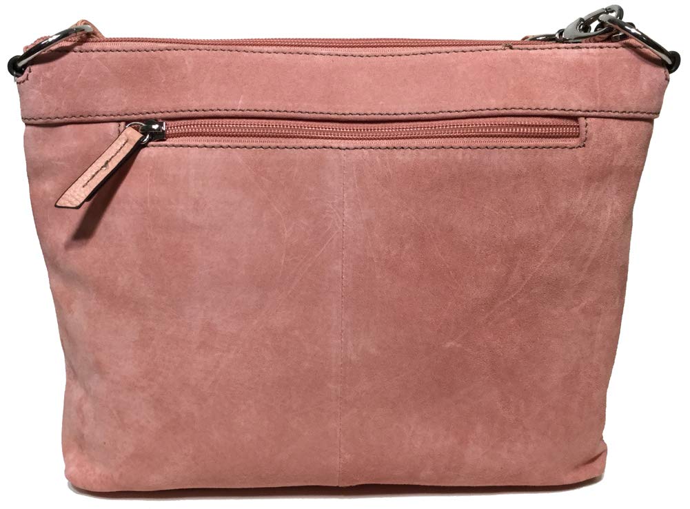 Tignanello Voyager Convertible Leather/Suede Cross Body W/RFID Protection, Coral/Coral