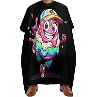 Running Run Cream Ice Cream Adult Barber Apron Hair Cutting Cape Hairdresser Styling Cape Barber Capes Stain Resistant Apron