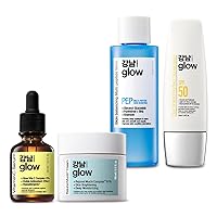 Vitamin C Serum 1.01 fl oz & Multi-Peptide Skin Boosting Toner & Rejunol Mucin Facial Cream 3.7 floz & Day Shield Perfect Sunscreen SPF 50 - Mothers Day Gifts for Mom I Korean Skin Care