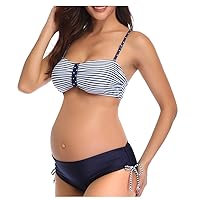 Maternity Swimsuit Beachwear Tankinis Pregnant Women Printed Suit Bikinis Flower Maternity Swimwear