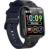 Smart Watch for Kids, Boys Girls Watches with 24 Puzzle Games Call Dual Cameras Video Music Player Flashlight Alarm Calculator 1.54
