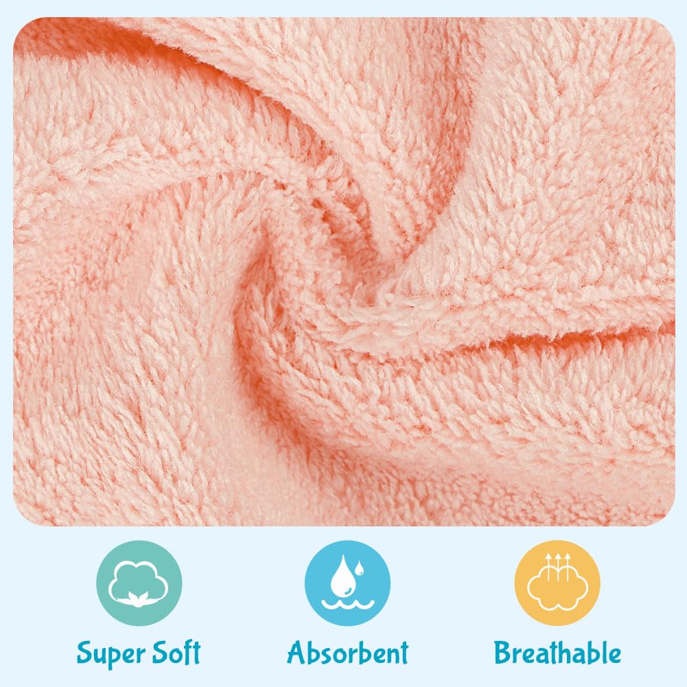 HOMEXCEL Baby Washcloths 24 Pack, Microfiber Coral Fleece Baby Bath Face Towels, Extra Absorbent and Soft Wash Cloths for Newborn, Infant, and Toddlers, Baby Boy Girl Washcloth for Face and Body 7x9