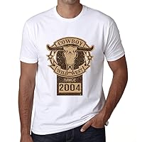 Men's Graphic T-Shirt Wild West Cowboy Since 2004 20th Birthday Anniversary 20 Year Old Gift 2004 Vintage
