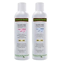 Sulfate Free Shampoo & Conditioner Set Infused with Moroccan Argan Oil Brazilian Keratin Hair Treatment Maintenance