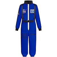 Astronaut Costume for Kids, Space Costume Space Suit for Boys Girls NASA Astronaut Cosplay Role Play Dress Up
