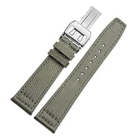 20mm 21mm 22mm Canvas Leather Watch Band Strap Fits For IWC PILOT'S WATCHES PORTUGIESER PORTOFINO FAMILY