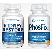 Kidney Restore & PhosFix 2-Pack Bundle for Supporting Normal Kidney Function, Kidney Health, Phosphorus Levels & More