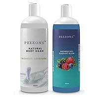 Combo Of Natural Body Wash And Radiant Glow Shower Gel For Soft And Smooth Skin (300 ML) - PZ-39
