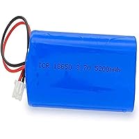 3.7v 18650 5200mah Lithium Battery Rechargeable Battery LED Fishing Light Bluetooth Speaker with Xh2.54-2p Plug
