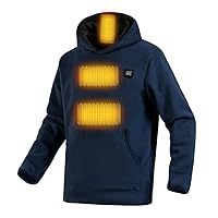 Heated Hoodie for Men USB Rechargeable Heated Sweatshirt 6 Heating Zones Heated Body Warmer with 3 Temperature Levels