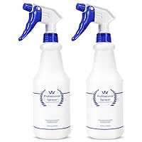 Plastic Spray Bottle, Empty Spray Bottles (2 Pack 24 Oz), Bealee All-Purpose Sprayer for Cleaning Solutions, Bleach Spray, Planting, BBQ, Mist & Stream Water Spraying Bottle with Adjustable Nozzle
