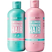 HAIR BURST Strengthening Shampoo & Conditioner - Aids in Hair Growth, Reduces Shedding & Repairs Split Ends - Over 95% Natural Ingredients - Promotes Thicker, Shiny, Manageable Hair