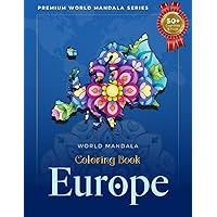 MANDALA World EUROPE countries ▌AMAZING coloring book for adults: motivation, relaxation & stress relief pattern (PREMIUM WORLD MaNDaLa series)