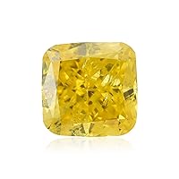 0.54 ct. GIA Certified Diamond, Cushion Modified Brilliant Cut, FVY - Fancy Vivid Yellow Color, Clarity Perfect To Set In Jewelry Ring Engagement Gift Rare