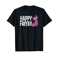 Happy FriYay Purple Grinning Striped Cat 13th On Friday T-Shirt