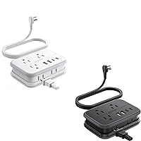 NTONPOWER Travel Power Strip, Flat Plug Power Strip with 6 Outlets 4 USB Ports(2 USB C), 4ft Extension Cord Wrapped Around for Cruise Ship, Travel, Hotel, Cruise Essentials