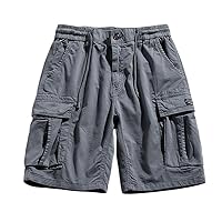 Casual Cargo Shorts for Men Drawstring Shorts Lightweight 2024 Summer Fashion Dressy Loose Fit Shorts with Pockets