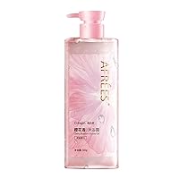 Collagen Cherry Blossom Body Wash - Natural Moisturizing Shower Gel for All Skin Types - Fragrant & Hydrating Skin Care