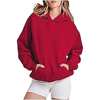 Womens Oversized Hoodies Sweatshirts Fleece Hooded Long Sleeve Pullover Fall Winter Lightweight Workout Clothes
