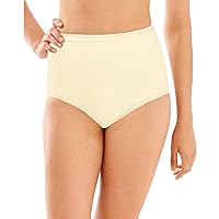 Bali Women’s Full-Cut-Fit Stretch Cotton Brief Panty, Women’s Cotton Underwear, Full Coverage Panties