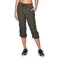 RBX Active Capri Pants for Women Joggers Stretch Lightweight Women’s Casual Pant Capri with Drawstring