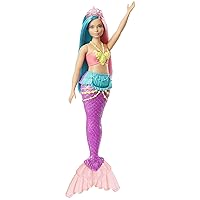 Barbie Dreamtopia Mermaid Doll, 12-inch, Teal and Pink Hair