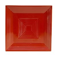 CAC China TG-SQ8R Tango Red Porcelain Square Plate, 8-Inch, Box of 24