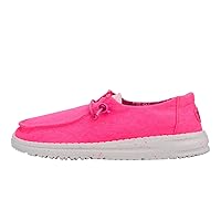 Hey Dude Girl's Wendy Stretch Canvas | Youth's Shoes | Youth Slip-on Loafers | Comfortable & Light-Weight