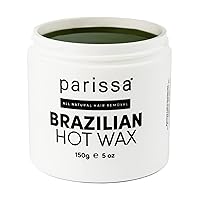 Parissa Brazilian Hot Wax Kit No-Strips needed and Microwavable for At-Home Hair Removal on Brazilian, Bikini or Underarm