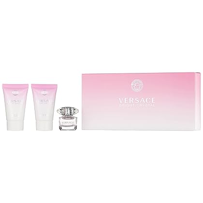 Versace Versace Bright Crystal By Versace for Women - 3 Pc Gift Set 5ml Edt Splash, 2x25ml Shower Gel, Body, 3count