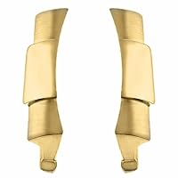 Ewatchparts 20MM 18KY REAL GOLD ENDPIECES COMPATIBLE WITH ROLEX DATEJUST 36MM LEATHER STRAP