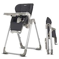 Inglesina My time High Chair for Baby & Toddler - Folding, Convertible, Easy to Clean & Made to Grow Highchair - Removable Tray, 5-Point Harness, Ultra-Compact Fold & Sturdy Construction - Pepper